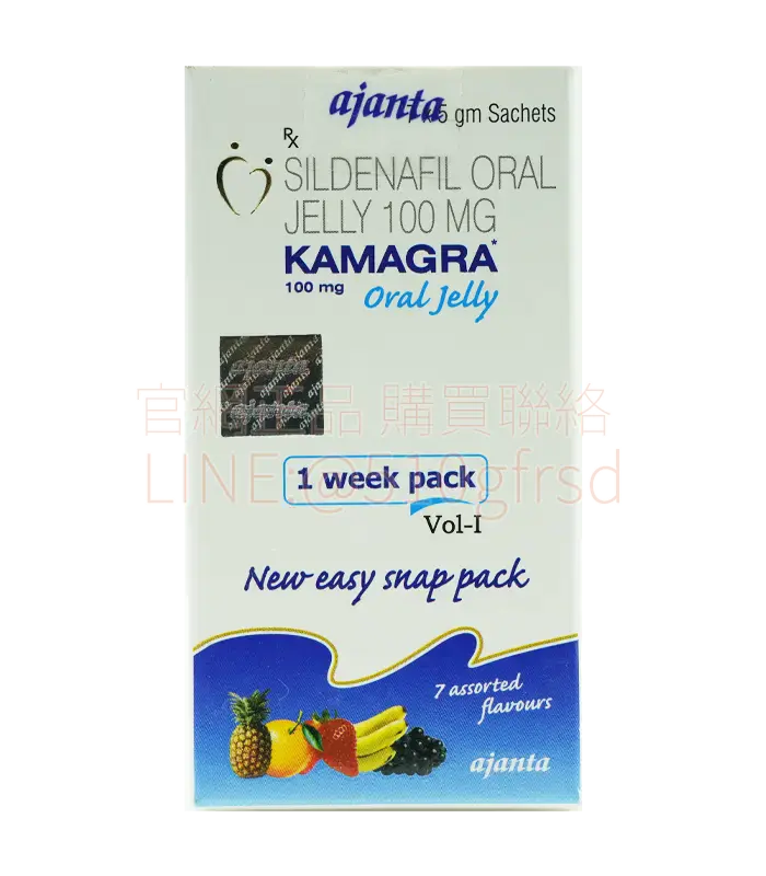 Kamagra 果凍威而鋼 100mg 7包裝｜15分鐘速效 硬度續航6小時