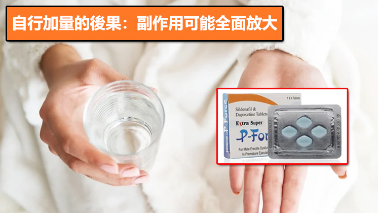 自行加量的後果：導致必利吉副作用可能全面放大